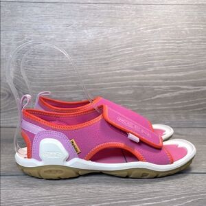 Keen Knotch River Little Girl Sz 2 Pink Purple Orange White Open Toe Sandals